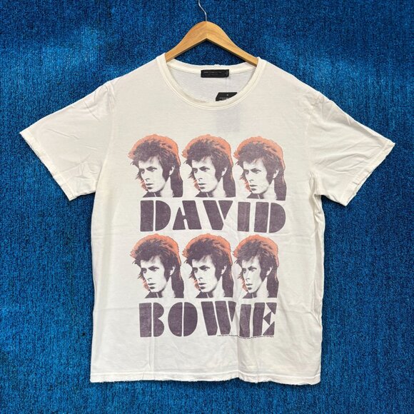 David Bowie Ziggy Stardust White Rock T-Shirt Size Extra Large - Picture 1 of 4